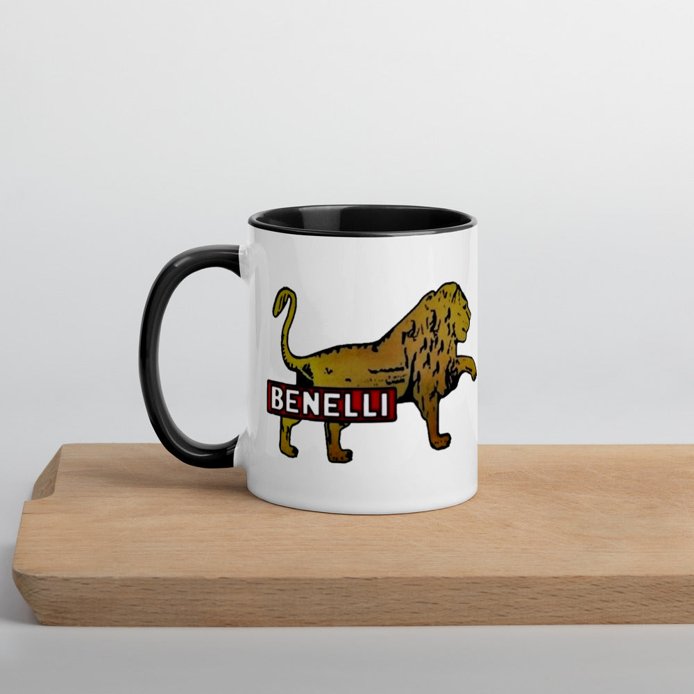 Vintage Benelli Lion logo on 11oz mug