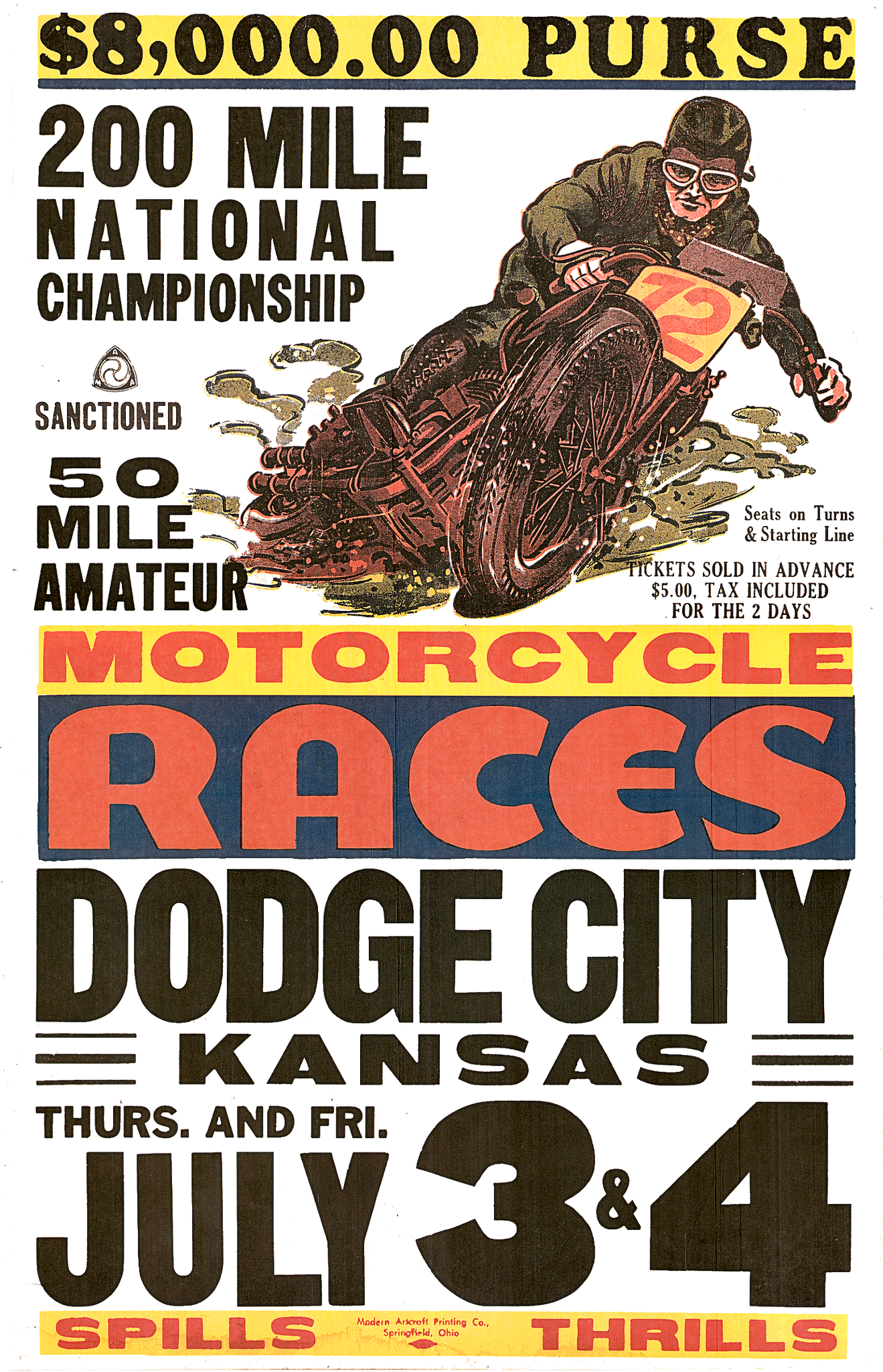 Dodge City Motorcycle Races - Unisex premium t-shirt