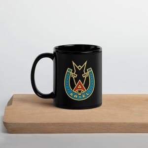 Ariel Motorcycle Horse Logo on Black Mug