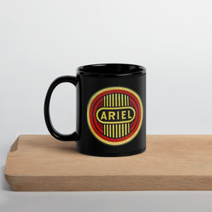 Ariel Motorcycle Logo (1932-1951) on Black Mug