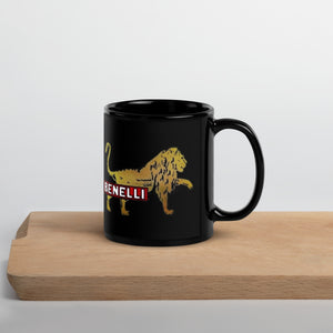 Vintage Benelli Lion logo on Black Mug