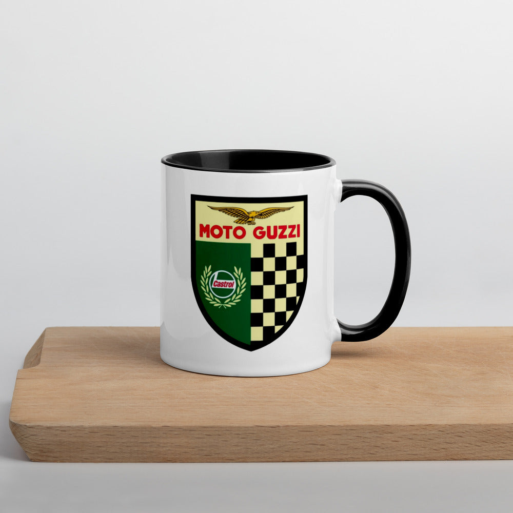 Vintage Moto Guzzi Racing Badge on 11oz mug